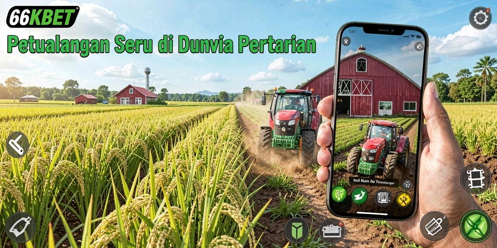 Tampilan menarik dari gameplay 66KBET dengan aktivitas bertani.