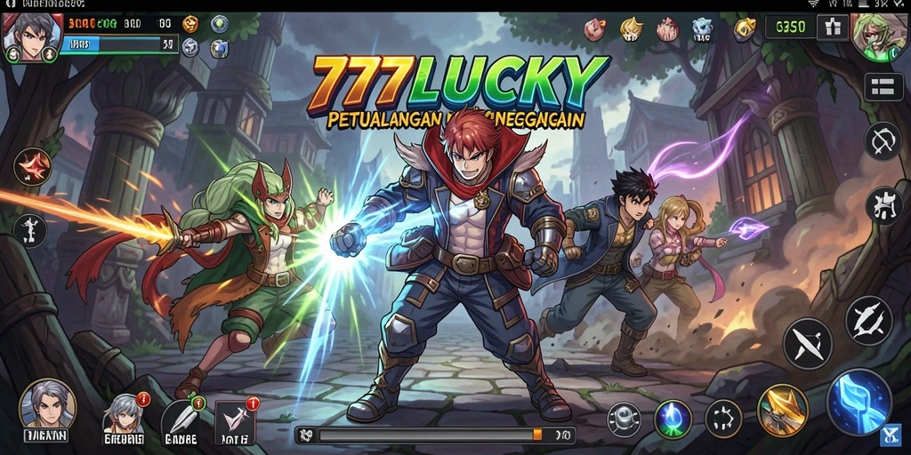Tampilan gameplay mendebarkan di dunia Anime yang penuh warna.