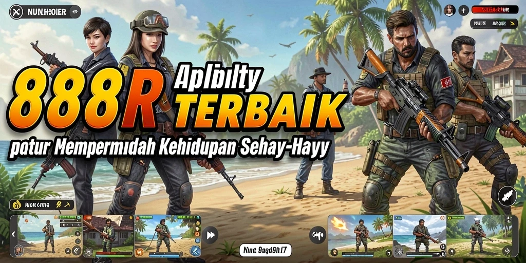 Tampilan utama aplikasi 888R yang menampilkan fitur-fitur Utility.