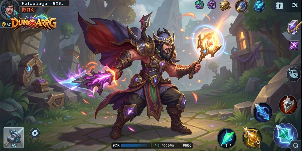 Tampilan gameplay 9ZK yang menampilkan pertarungan seru dalam dunia ARPG.