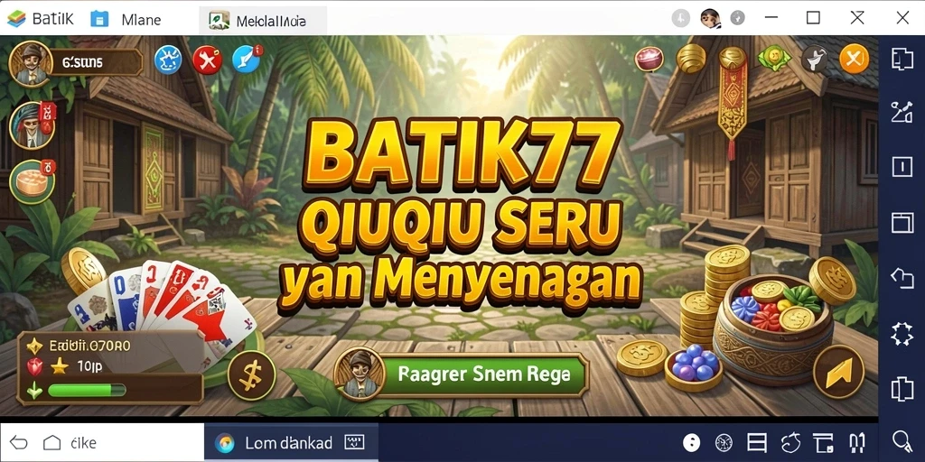 Tampilan gameplay seru QiuQiu di BATIK77.