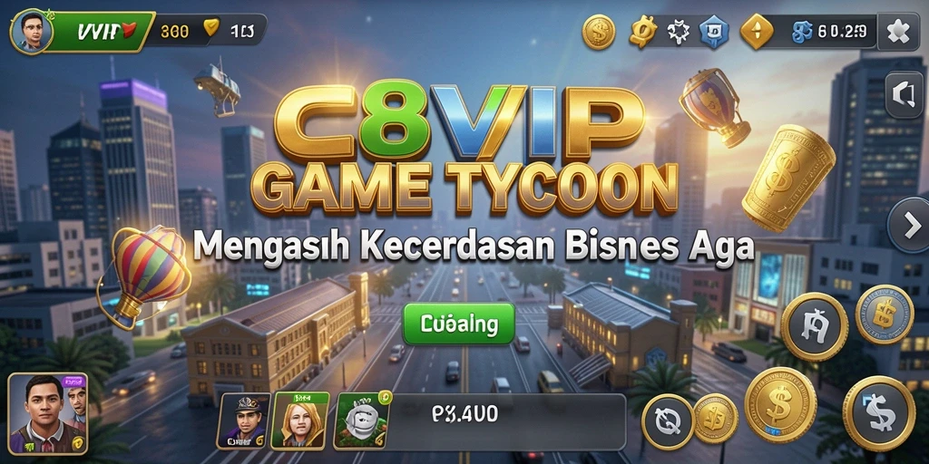 Tampilan screenshot yang menunjukkan keseruan gameplay C8VIP sebagai game Tycoon.