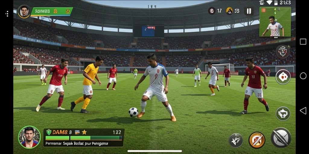 Tampilan gameplay DAM88 yang penuh aksi dan dramatis di lapangan.