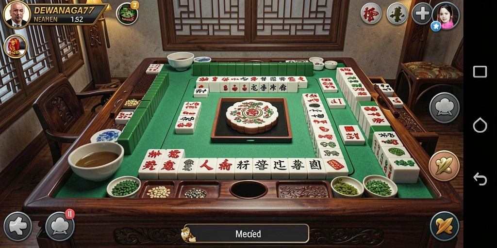 Gameplay seru dari DEWANAGA77 dengan berbagai tantangan Mahjong.