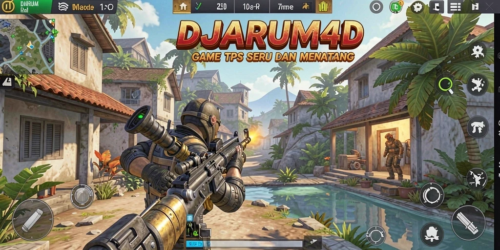 Tampilan gameplay seru DJARUM4D dengan aksi tembak-menembak.