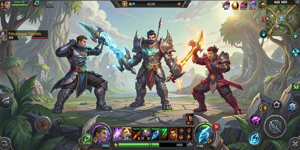 Screenshot gameplay IN88 menampilkan aksi seru dalam dunia MMORPG.