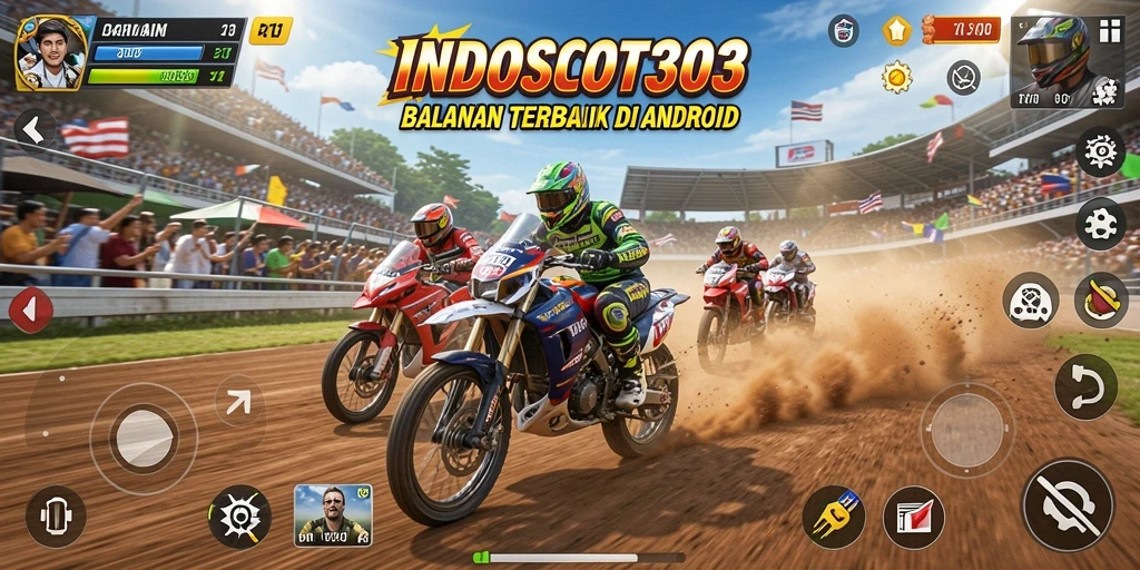 Tampilan gameplay mendebarkan dari INDOSLOT303 yang penuh aksi balap.