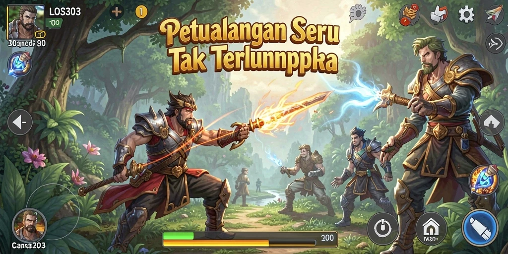 Tampilan gameplay seru dalam petualangan epik di LOS303.