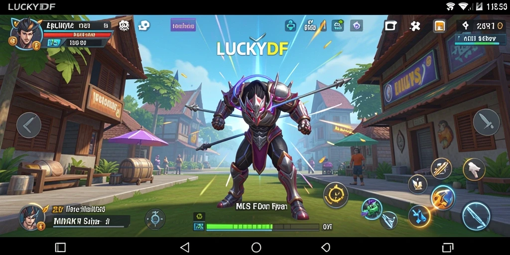 Tampilan fitur utama aplikasi LUCKYDF yang memudahkan pengguna.