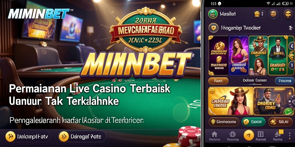 Tampilan gameplay Live Casino yang menegangkan di MIMINBET.
