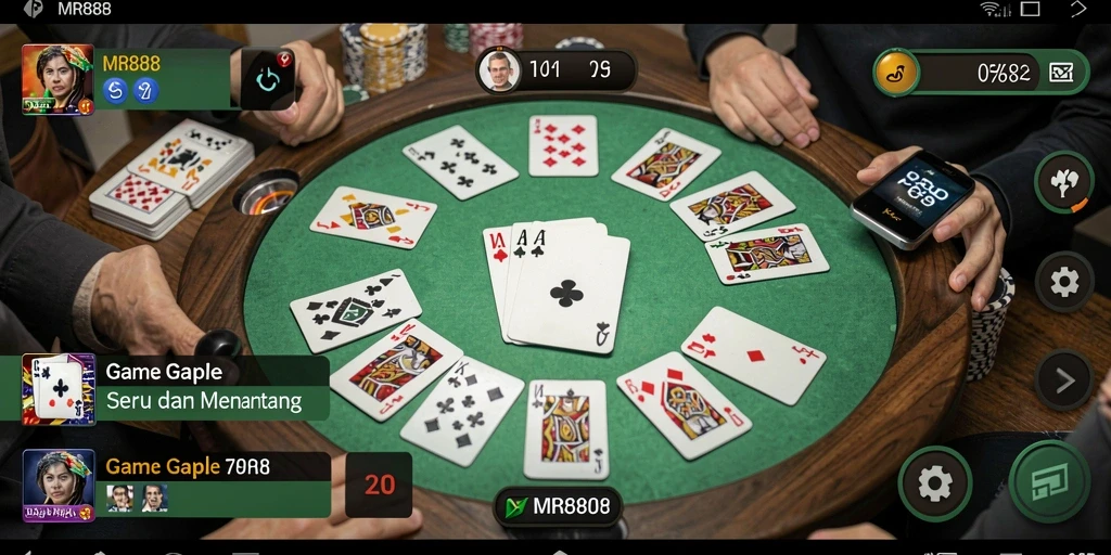 Gameplay seru MR888 dengan teman-teman di Gaple.