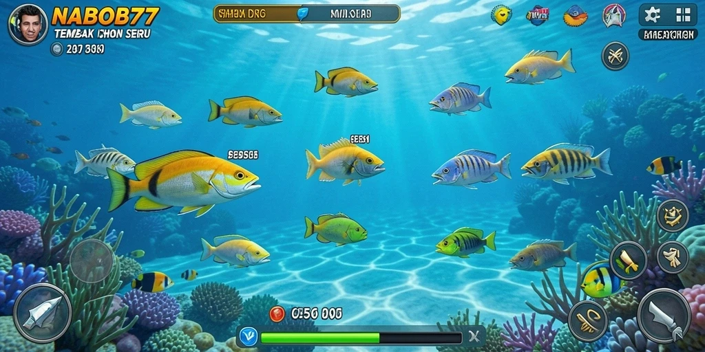 Gameplay menarik dalam NABOB77 saat berburu ikan.
