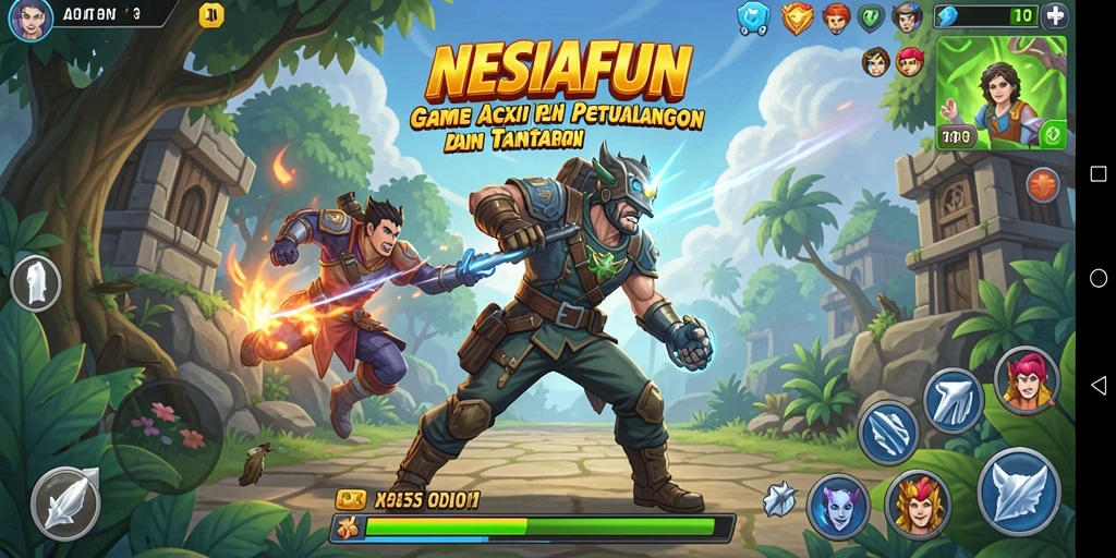 Screenshot NESIAFUN menampilkan aksi seru dalam permainan.