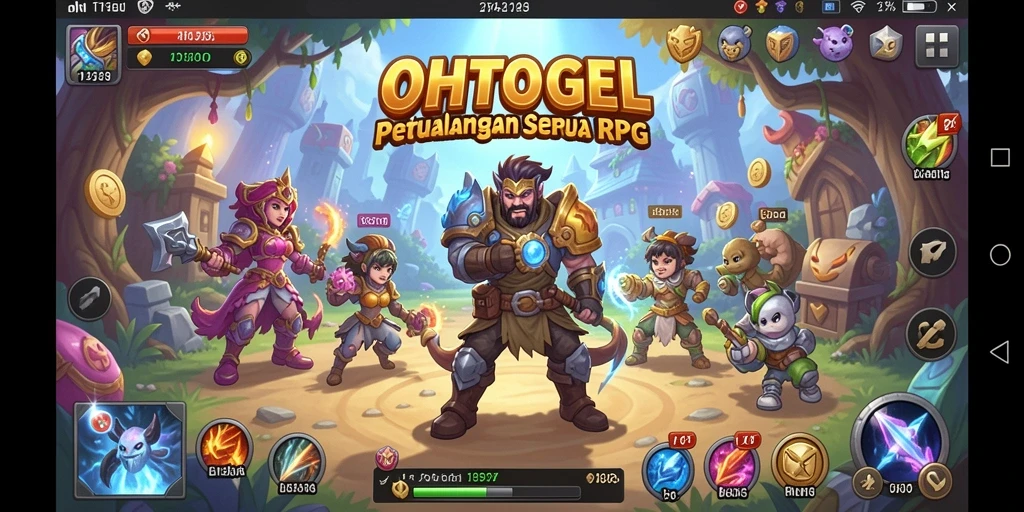 Tangkapan layar gameplay OHTOGEL yang menampilkan aksi pertarungan epik.
