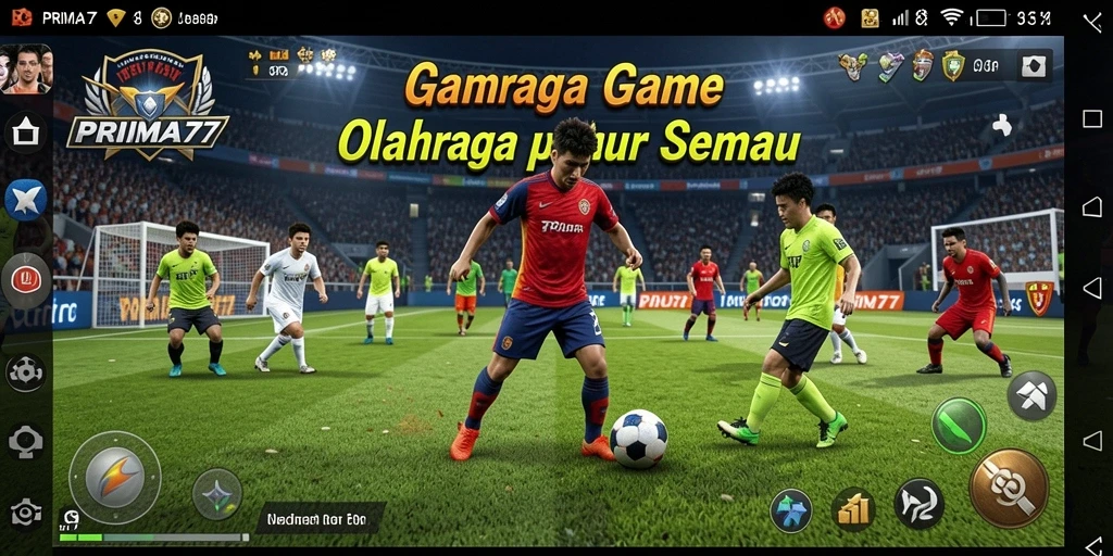 Screenshot gameplay PRIMA77 dengan aksi olahraga yang menegangkan.