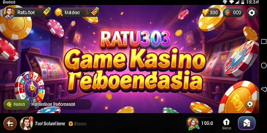 Tampilan menarik dari gameplay Kasino di RATU303 yang penuh warna.