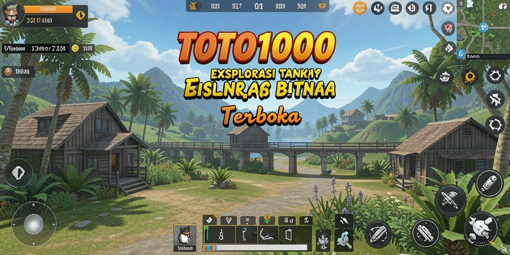 Tampilan gameplay TOTO1000 yang menggambarkan eksplorasi dunia terbuka.