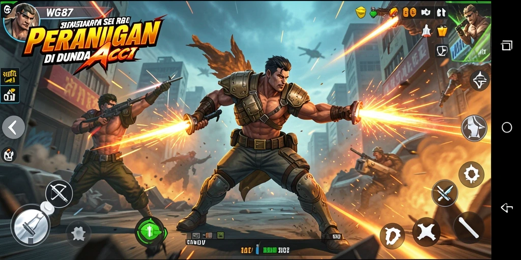 Tampilan gameplay WG87 yang intens dan mendebarkan.