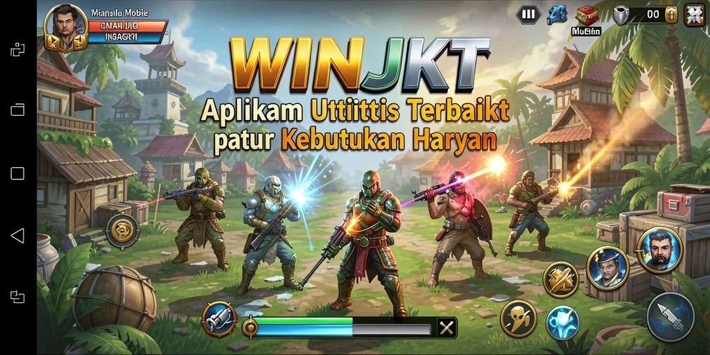 Screenshot utama WINJKT menampilkan antarmuka operasi Utility yang menarik.
